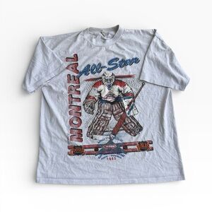 Rare Vintage Single Stitch 1993 Montreal Canadiens All Star Game White Tee XL